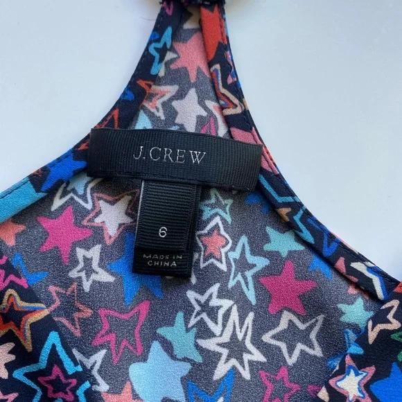 J. Crew Star Patterned spaghetti strap Camisole Top - Picture 2 of 5